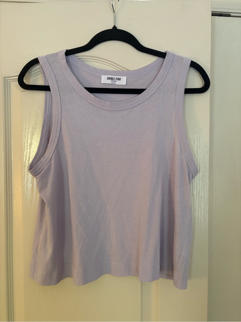 Double Zero Cotton Lilac Sleeveless Tank Top